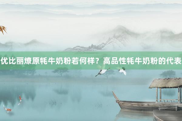 优比丽燎原牦牛奶粉若何样？高品性牦牛奶粉的代表